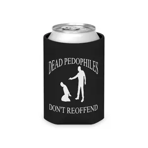 Printed Lightweight Regular Can Cooler, Anti-Pedophile Graphic Design for Child Protection