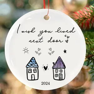 Best Friend Ornament, Friendship Christmas Ornament, Christmas Ceramic Ornament, Friend Xmas Gift, Long Distance Ornaments, Friend Keepsake 2024, Christmas Gift for Besties, Besties Ornaments
