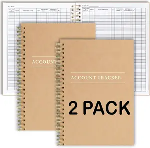 2 Pack Accounting Ledger Books for Home Budget Tracking, Business Bookkeeping - Home Expense Tracking Notebook