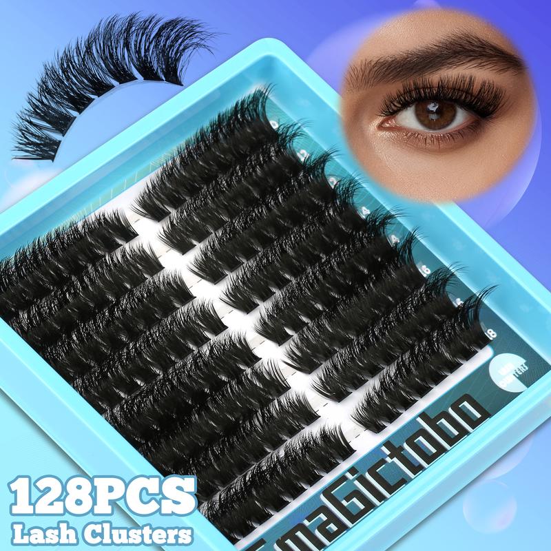4 Styles Upgrade  Ultra/Mega/ Dramatic/Volume/ Lash Clusters  Gift Packs, WaterProof Lashes Eyelash Clusters Extensions with  for Beginners and Proficient, DIY at Home Easily，Extension Soft comfortable Easy Apply Natural Look for Makeup gift Lash Clusters