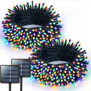 Solar LED Star Christmas Lights, 8 Color Modes, Outdoor Garden Decor, 1000 Leds, Remote Control, Timer, Holiday Decoration, Outdoor Twinkle Lights