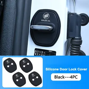 4Pcs Silicone Car Door Lock Cover Protection Stickers For Buick Envista GL8 Encore LaCrosse Regal Verano Excelle GT XT Envision Car Accessories