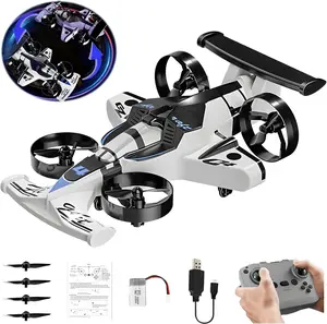 KYLVO 2-in-1 Flying RC Car Drone Toy – Dual Mode Land & Air, 360° Drift & Stunt Flight, One-Key Takeoff, 3 Speed Levels, Rechargeable Remote Control – Perfect Holiday Gift for Kids Remote-Controlled Car-Plane Combo Rc Helicopter