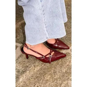 Therapy Juicy Red Patent Slingback Heels