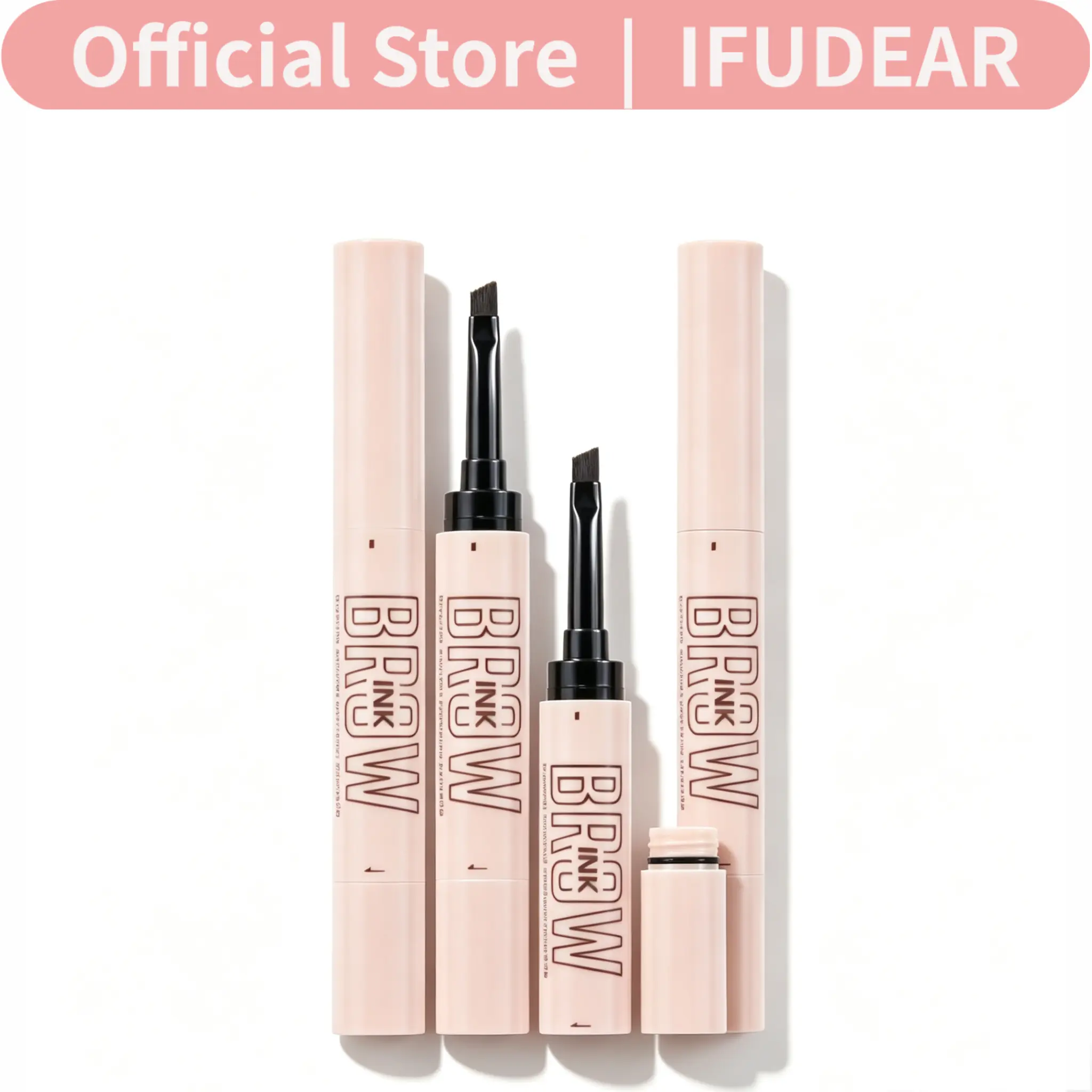 Waterproof Eyebrow Pomade Ink Pen with Built-in Brush, Smudge-Proof Long-Lasting Cream Eyebrow Tint, Buildable Pigment for Natural & Bold Brows, Ideal for Beginner Makeup