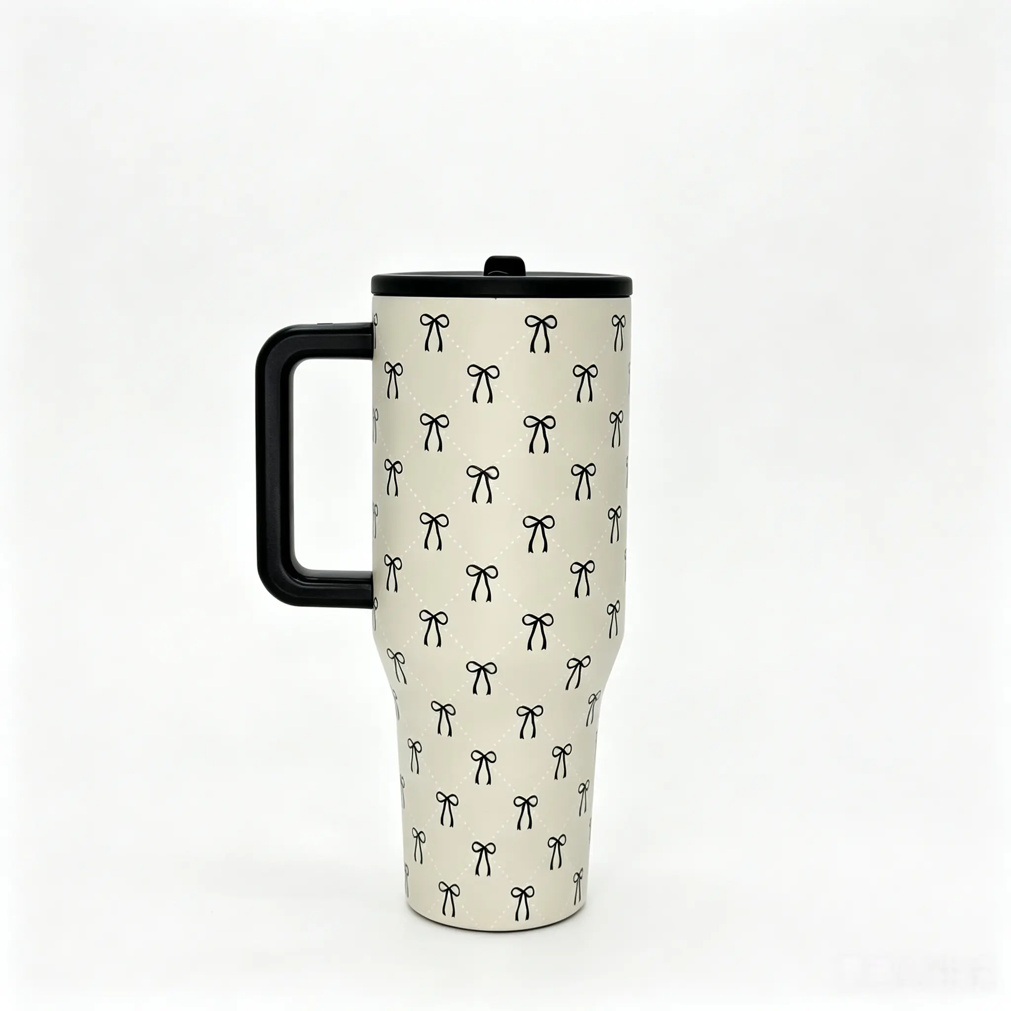 HydroJug 40oz Aesthetic Cream Bow Print Stainless Steel Insulated  Flask, Leak-Proof Travel Cup, 24H Cold Retention Coffee Tumbler, Flasks  Mug Portable Bottles Bottled Water Bottles Stylish fishing work school daily coffee trendy golf mossy oak camo