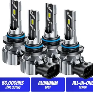 AUTOONE 9005/HB3 9006 H11 Bulbs Headlight Lights, 60W Super Bright 6000K Cool White, 1:1 Design, Plug and Play, LED Car Lights, Bulbs Kit, E3 Series Pack of 2