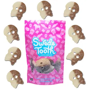 BUBS Cool Cola Skulls- Swedish Candy- 1/2lb- Vegan- Gluten Free