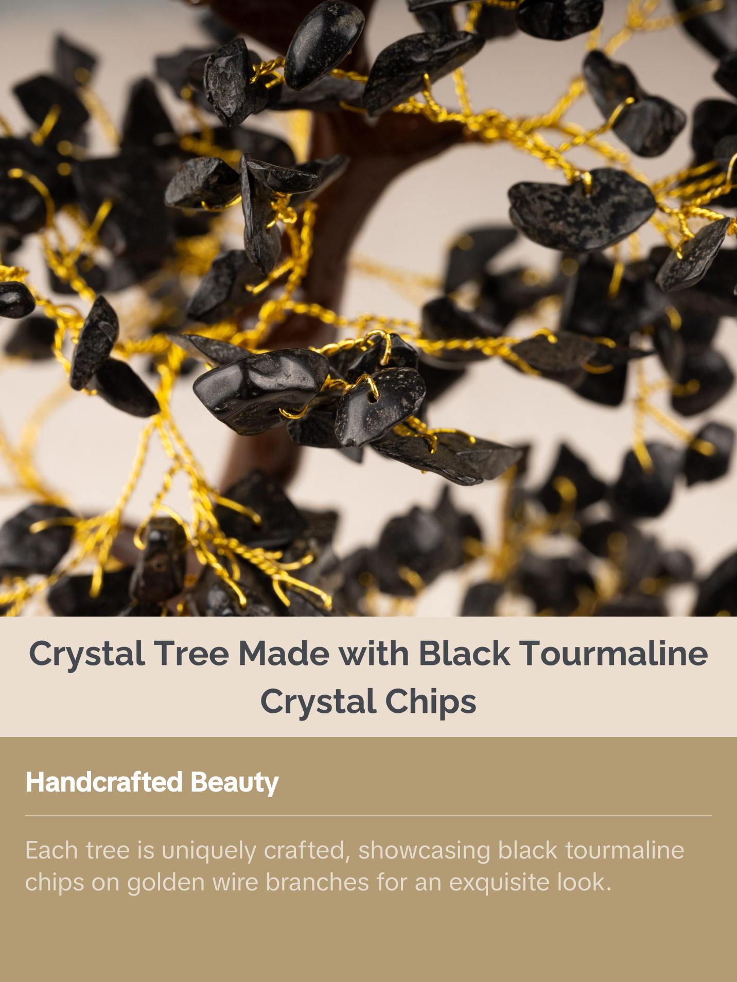 Black Tourmaline Crystal Tree of Life, Decorative Crystal Tree, Natural Healing Crystal Tree, Crystal Decor, Meditation and Housewarming gift