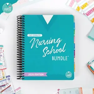 Nursing School Complete Study Bundle 2026 | Spiral Bound 350+ Pages NCLEX Prep, Med Surg, Pharm, Pediatrics, Fundamentals Guide