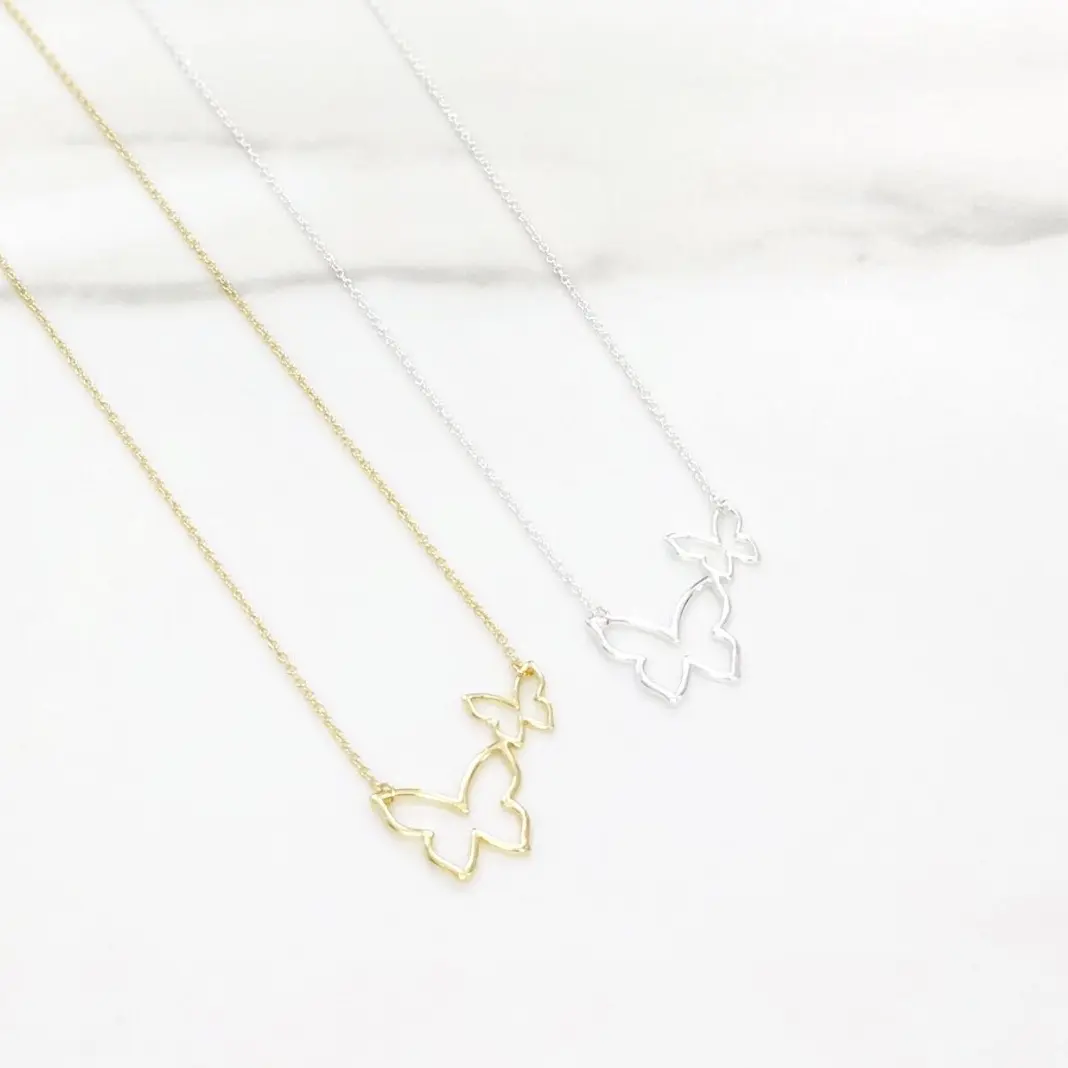 Double butterfly necklace