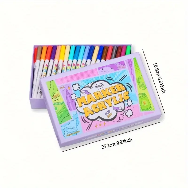 A box of 84 colored drawing pens, a marker pen for coloring, with good color effect and strong coloring power. 84 color drawing pens, graffiti pens, and painting color pens are widely used