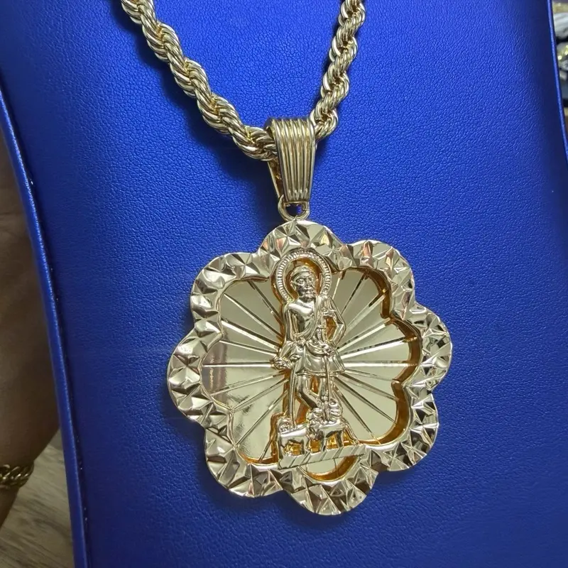 14k Gold Bonded Pendant and Necklace Set