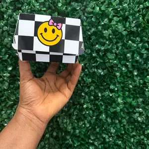 Custom Burger-Style Favor Boxes | Personalized Party Packaging | Fast Food Theme | Birthday Table Décor |Party Supplies