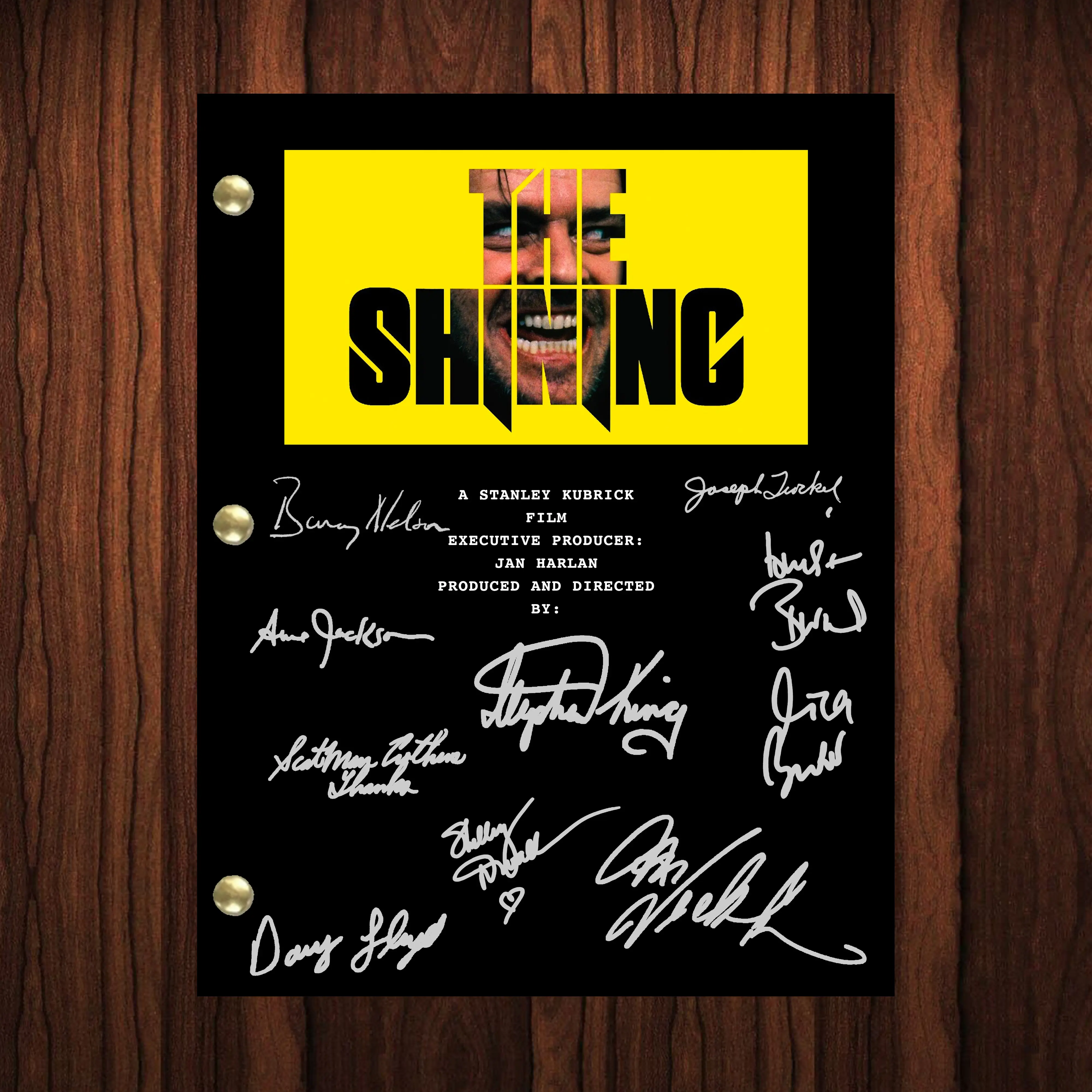 The Shining Signed Autographed Script Full Screenplay Reprint Jack Nicholson