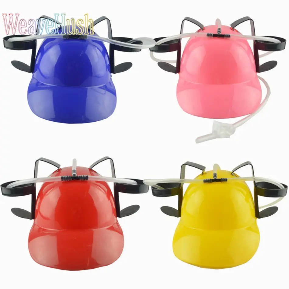 Hands-Free Beer Drinking Sport Rainwear Hat - Novel Helmet Headband with Party Accessories, Birthday Party Hats, Fun Prop for Outdoor Gatherings, Party Accessory