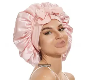 Satin Sleep Bonnet with Adjustable Tie – Hair Protection Overnight