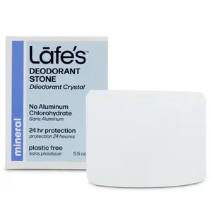 Lafe's Natural Deodorant | 5.5oz Unscented Crystal Rock Aluminum Free Natural Deodorant Stone | Plastic Free Packaging