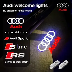 Car Door LED Welcome Light, LED Projection Lamp for Audi Sline A3 A1 A4 A6 B8 A5 B7 C7 A7 A8 B9 B6 C6 Q2 Q3 Q5 Q7 Q8 Tt R, Decorative Lighting