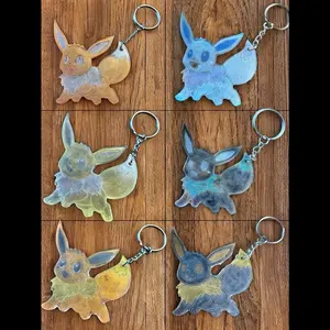 Veeva Keychain Set - 6 Vibrant Colors Durable Resin Keychains for  Fans Stylish & Functional Accessory