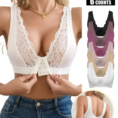 Women's Solid Color Basic Wireless Bra, Soft Comfy Breathable U‑Back Elegant Chic Bralette, Wireless Bralettes for Daily Wear, Women's Lingerie Underwear for All Seasons, Womenswear