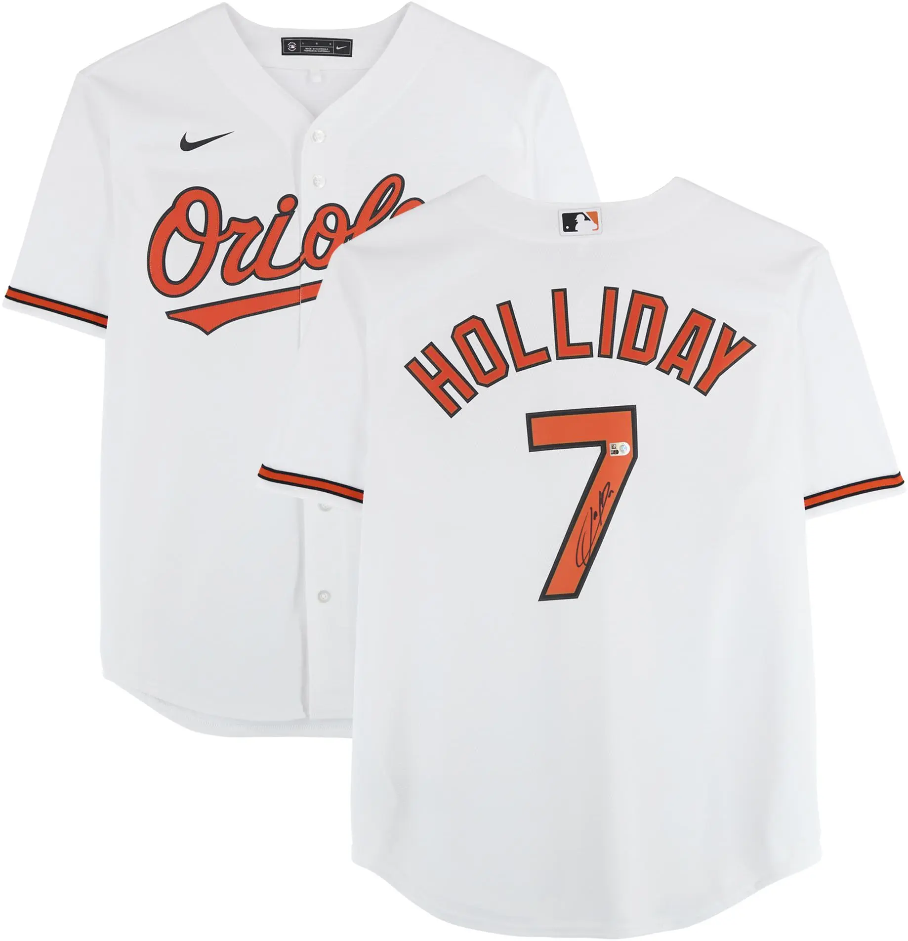 Jackson Holliday Baltimore Orioles Autographed White Nike Replica Jersey - Fanatics Authentic Certified