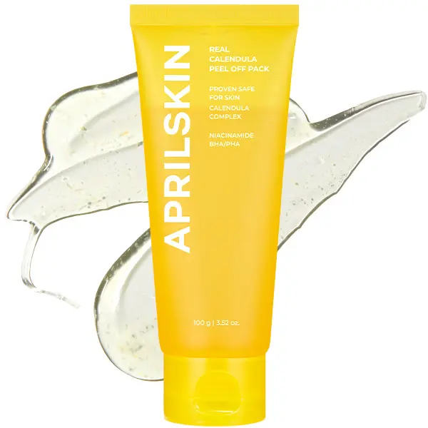 [APRILSKIN Official Shop] 30M Calendula Peel off Mask | Calendula Petal Infused Peeling Mask | Cares for Clogged Pores, Congested Pores, Dead Skin Cells, and Blackheads | Gentle Exfoliation | Korean Skincare | Glass Glow