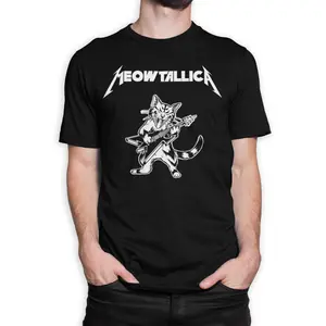 Meowtallica Funny Cat T-Shirt  Men's Women's T-Shirt, Fashion Cotton, Full Colors, Full Sizes, For Men, For Women