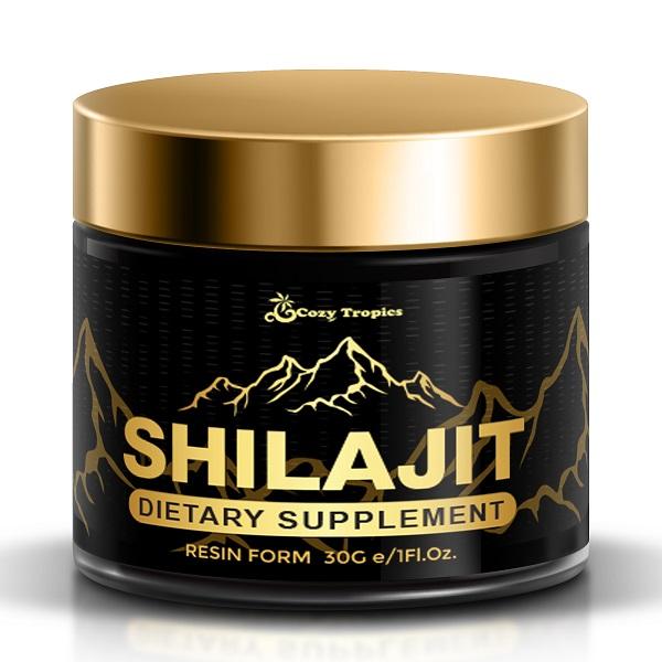 Cozy Tropics Pure Himalayan Shilajit Resin 30G - 85 Trace Minerals Natural Mineral Resin for Daily Balance & Vitality