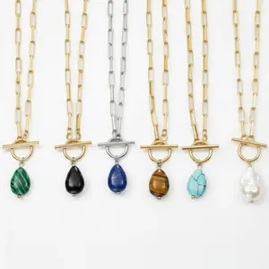 NECKLACE FRONT CLASP WITH PENDANT