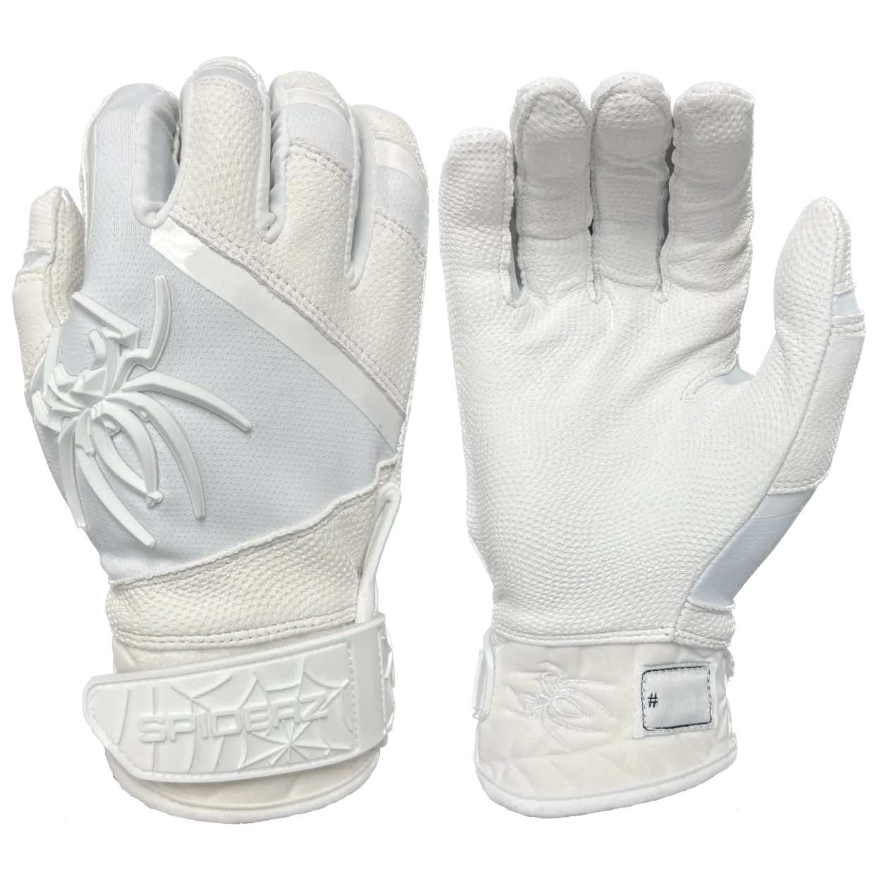 Spiderz PRO PREMIER Batting Gloves - White/White "WHITEOUT" Spiderz PRO PREMIER Batting Gloves - White/White "WHITEOUT"