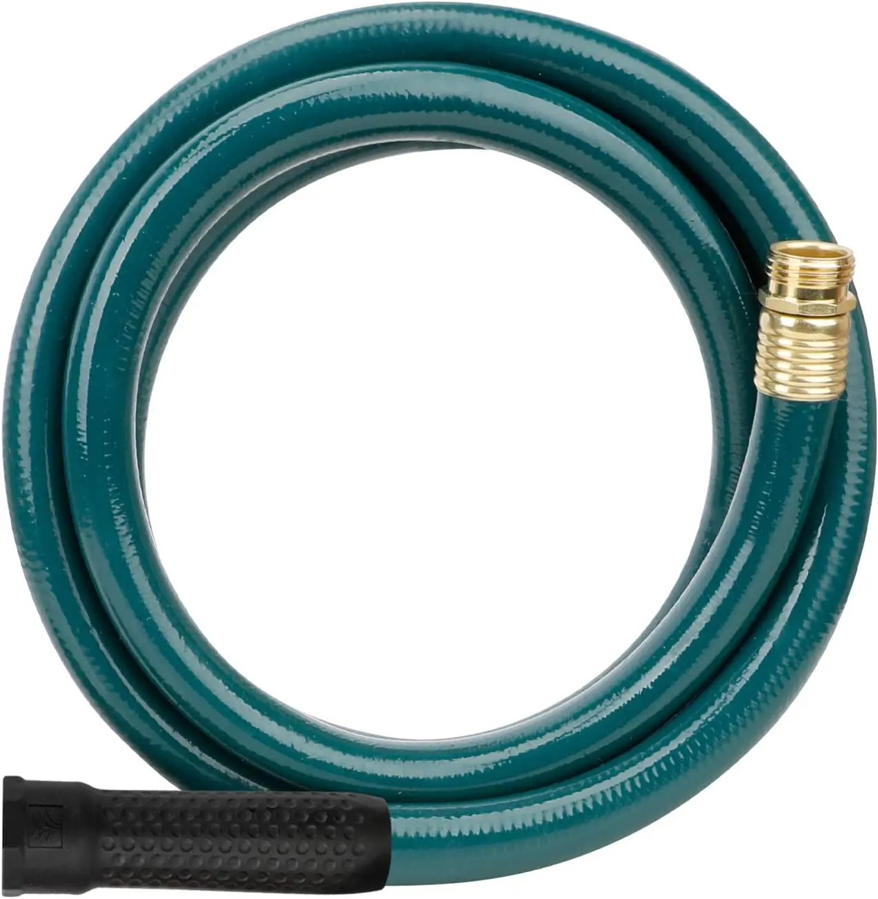 Worth Garden Short Lead-in Garden Hose 3/4 in. x 10 ft. - No Kink Water Hose with Male to Female Fittings - Heavy Duty Durable PVC Leader Hose