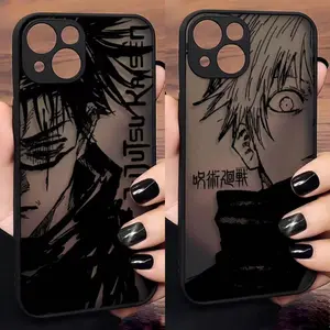 Blcak Hot Jujutsu Kaisen Anime Phone Case For iPhone 17 Pro Max Air 16 15 14 13 12 11 Pro Max XR XSMax 7 8 Plus 17e & Samsung Galaxy S26 S25 S24 S23 S22 S21 EDGE Plus Ultra Plus FE Matte Transparent Back Cover