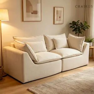 CHAIRUS 74.8" Width Cloud Couch Oversized Modular Sectional Sofa True Relax Comfy Couches Wide&Deep Seat Sofas for Living Room Furniture Sets 2Seat