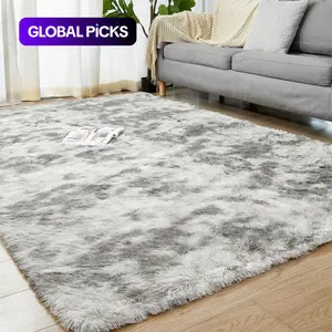 Modern Long Shag Rug, Polyester Fiber Rectangular Carpet for Living Room & Bedroom, Home Use, Multiple Sizes Available #GLOBAL PICKS