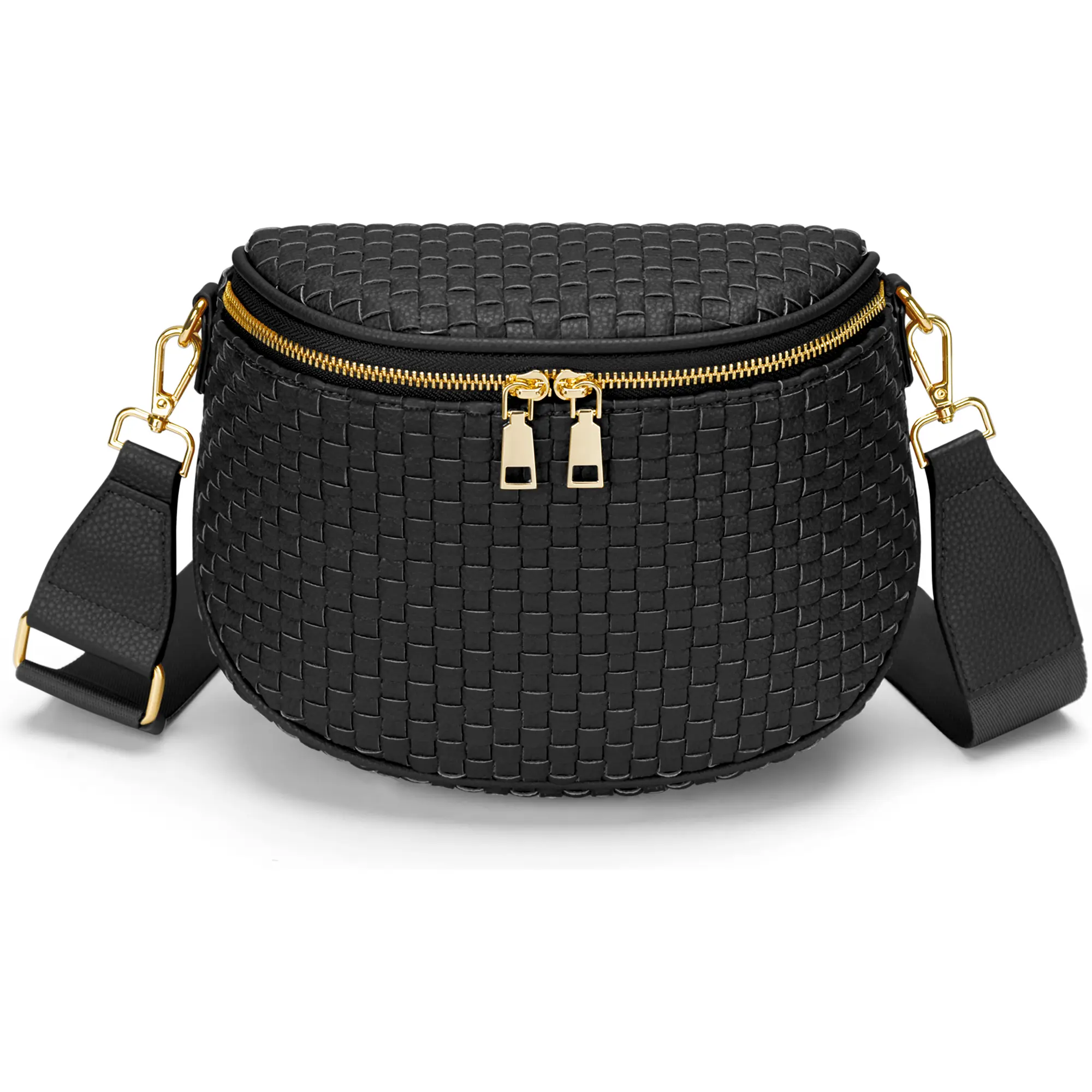 Women’s woven casual fashion crossbody bag, multifunctional shoulder/crossbody bag for everyday use, PU woven crossbody chest bag, fanny pack, structured commuter everyday bag, personal carry bag, multifunctional outdoor shoulder bag, shell bag, exquisite