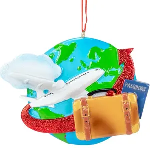 Airplane Travel Christmas Ornament
