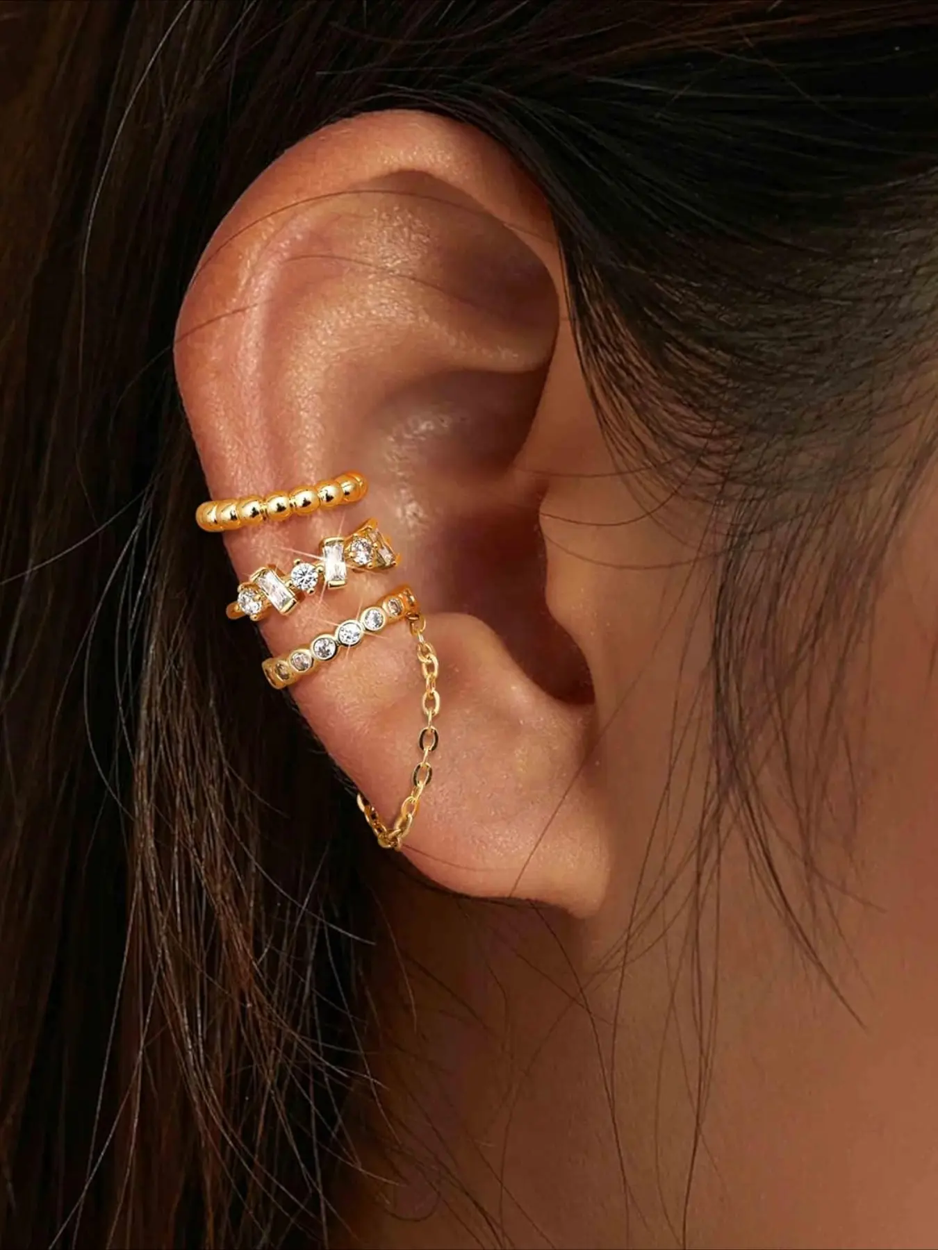 Ear Cuff Earrings for Women, Statement Earrings, Ear Cuffs Non Piercing, Non-Piercing Clip-On Design, Elegant Cartilage Jewelry, Perfect for Daily Wear & Gifts
