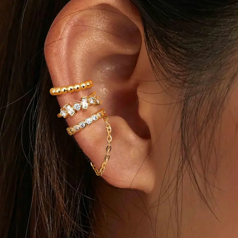 Ear Cuff Earrings for Women, Statement Earrings, Ear Cuffs Non Piercing, Non-Piercing Clip-On Design, Elegant Cartilage Jewelry, Perfect for Daily Wear & Gifts