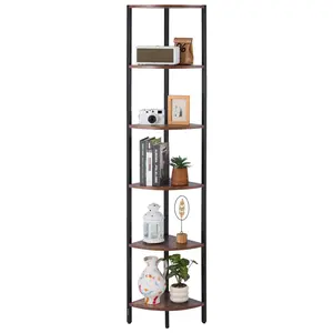 【Summervibes】VEVOR 6 Tier Corner Shelf with LED Light, 68" Tall Corner Bookshelf with Storage Shelves for Collectibles, Display Shelf with Multi-color Lights Controlled Via RC/APP for Bedroom, Living Room, Office