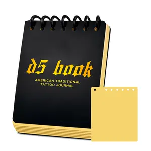 D5 Tattoo Practice Flipbook – 7 Sheets of 3MM Silicone Skin, Create Your Own Tattoo Training Journal, Portable & Reusable for DIY Tattoo Artists, All Skin Types, Premium Material, original tattoo practice book
