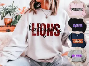 OneOfOne - Custom School Mascot Sweatshirt, Personalize Team Spirit Shirt, Game Day Outfit, Cheer Mascot Shirt, Girly Mascot Shirt, Back To School Gift