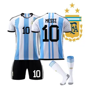 World Cup Football Stars: Argentina's No. 10 Messi, Brazil's Neymar, France's Mbappé, and Portugal's Cristiano Ronaldo-Jerseys Perfect as Gifts for Fans.