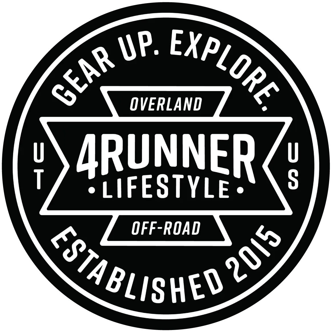 4Runner Lifestyle Black Flagstaff Glossy Vinyl Sticker, High Adhesive Vinyl Decal Sticker for DIY Scrapbooking & Stamping Projects, High Adhesive Stickers