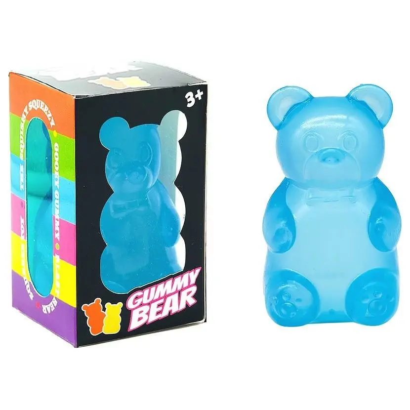 Bear Gummy Candy Sensory Plush Toy, Jelly Filled Stress Relief Toy, Squishies, Decompression Squishy, Mellow Squishy, Squishy Sensory Fidgets, Birthday Gift, Party Favor Fillers, Soft and Fun Plaything, Soft Rubber Squishy