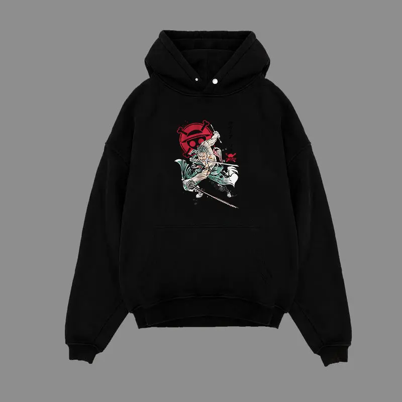 Roronoa Zoro One Piece Anime Streetwear Vintage Unisex T-Shirt, Anime Shirt, Crewneck Medium Cotton Short Slevee Casual Printed Streetwear T-Shirt