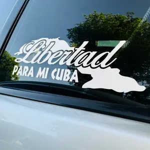 Cuba Freedom Sticker – “Libertad Para Mi Cuba” Vinyl Decal for Car Window | Waterproof 8x2.6”