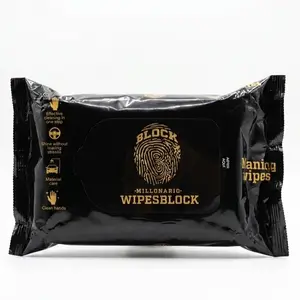 WipesBlock - Premium Wet Wipes for Car, refresh the look of black trim, Carblock Scent, Ideal for Seats, Console, Door Panels, Shoes, and Leather Accessories