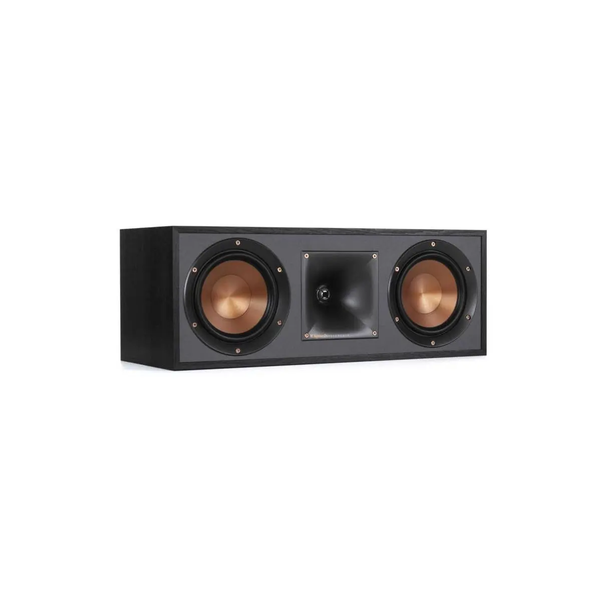 Klipsch Reference R-52C Two-Way Center Channel Speaker, Black Textured Wood Grain Vinyl