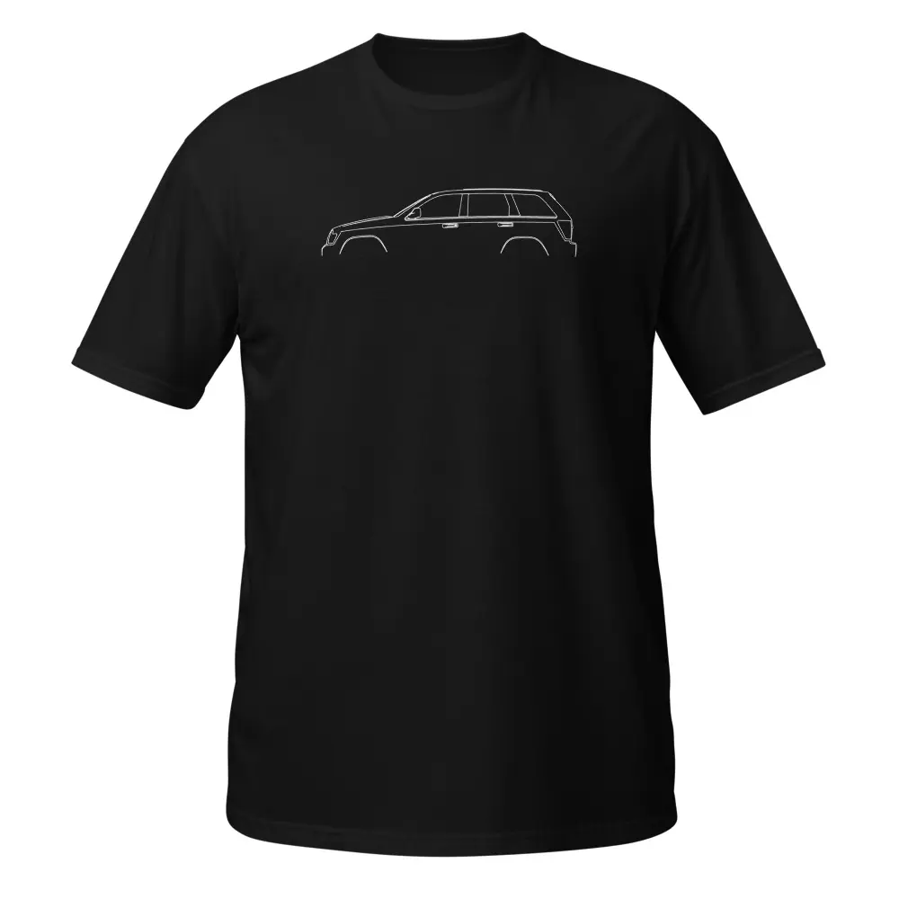 Men's Car-Themed T-shirt with Grand Cherokee SRT8 WK 2005-2010 Graphic, Soft Ring-Spun Cotton Lightweight Fabric Top, Gift for Car Lovers, Tshirt, Sport, Classic, Menswear, Casual, Double Stitch, Car Graphic